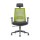Chaise de bureau en maille à dossier haut avec base en nylon, accoudoir en PU, appui-tête réglable en hauteur (YF-GA10-vert)