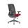 Chaise de direction en maille à dossier haut avec base en nylon, accoudoir en PP, appui-tête réglable en hauteur (YF-GA10-Red)