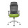 Chaise de bureau en maille à dossier haut avec base en aluminium, accoudoir 4D, appui-tête réglable en hauteur (YF-GA12-Green)