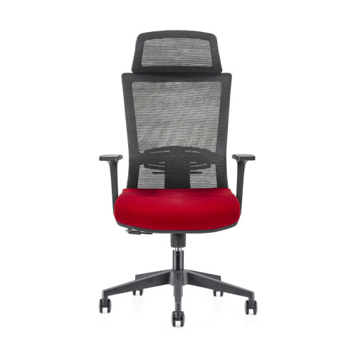 كرسي تنفيذي شبكي للمكتب الخلفي العالي بالجملة ، قاعدة نايلون ، مسند ذراع PP (YF-GA12-Red)