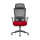 Chaise de direction en maille de bureau à dossier haut en gros, base en nylon, accoudoir en PP, appui-tête réglable en hauteur (YF-GA12-Red)