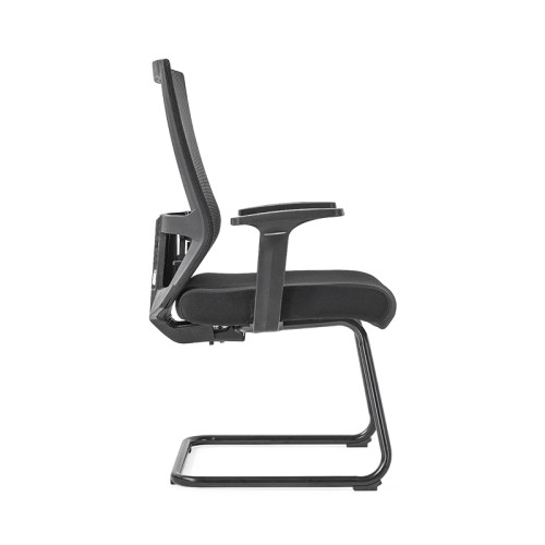 كرسي ضيف مكتب شبكي خلفي متوسط مع مزود مسند ذراع ثابت في الصين （YF-GC12）