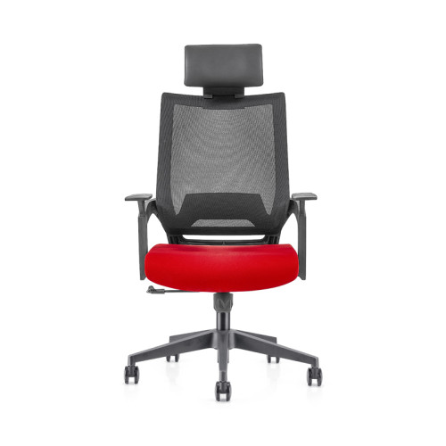 Сетчатое кресло для руководителя с высокой спинкой и алюминиевым основанием, подлокотник из полипропилена, регулируемый по высоте подголовник (YF-GA13)