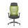 Chaise de direction en maille à dossier haut avec base en nylon, accoudoir en PU, appui-tête réglable en hauteur (YF-GA15-vert)