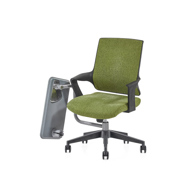 Сетчатое кресло среднего бэк-офиса с нейлоновой основой 320 мм, подлокотник из полипропилена, доска для письма (YF-GB16-Green)