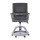 Silla de oficina de malla gruesa con respaldo medio gris al por mayor, base de nylon, apoyabrazos de PP, pies redondos para equipaje (YF-GD16)