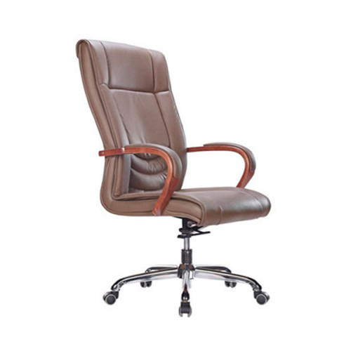 Wholesale High Back PU/Leather Office Executive Chair, alloy armrests, chrome base(YF-9320)