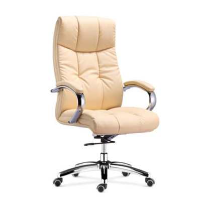 Wholesale High Back Leather Executive Chair - with Chrome Armrests & Base for Office