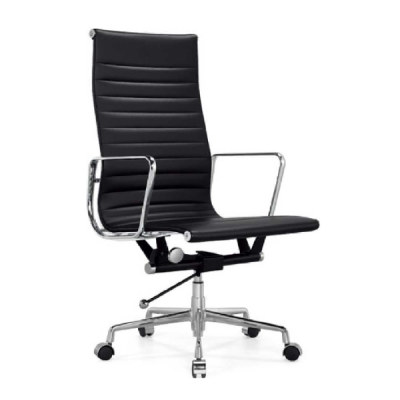 Wholesale High Back Leather Executive Chair With Aluminum Armrest For Office
