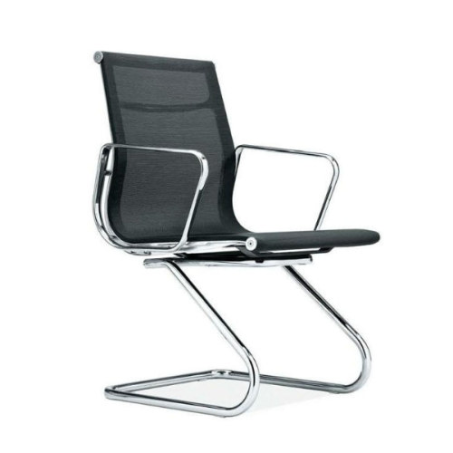Wholesale Mid-Back Mesh Office Reception and Guest Chair With Aluminum Alloy Armrests(YF-C968F-1)