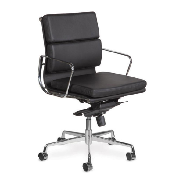 Wholesale Modern Swivel Leather Office Task Chair, Aluminum alloy armrests(YF-B968B-3H)