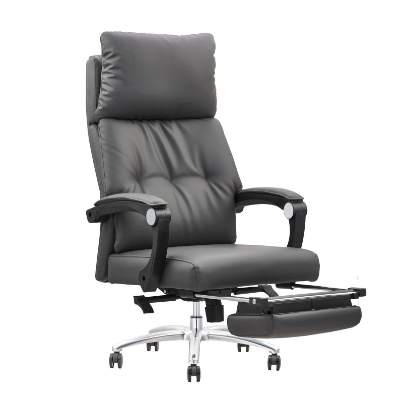 Wholesale Ergonomic Leather Office Reclining Chair With Footrest (YF-A102)