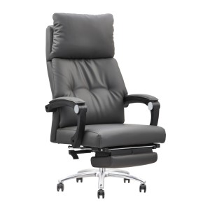 Wholesale Ergonomic Leather Office Reclining Chair With Footrest (YF-A102)