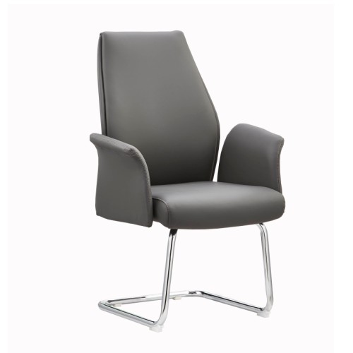 Comfortable Waiting Room Chair | Modern Leathe Guest Chair Without Wheels Supplier