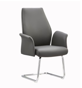 Wholesale modern leather office reception bow chair without wheels (YF-C070)