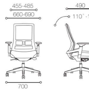 Middle Back Office Mesh Task Chair With Aluminum Base Supplier in China(YF-A681BA)