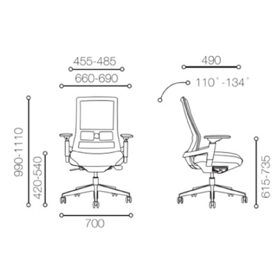 Middle Back Office Mesh Task Chair With Aluminum Base Supplier in China(YF-A681BA)