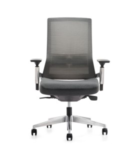 Chaise de travail en maille de bureau moyen avec base en aluminium (YF-A681BA)