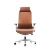 Кожаное кресло руководителя с высоким бэк-офисом с алюминиевым основанием (YF-A88BA)