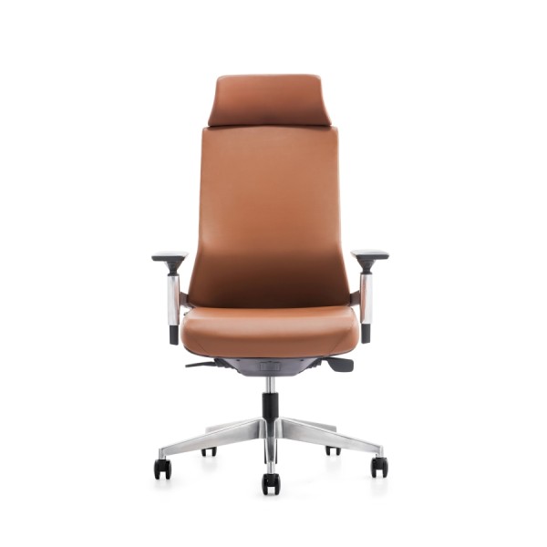 High Back Office Leather Executive Chair With Aluminum Base(YF-A88BA)