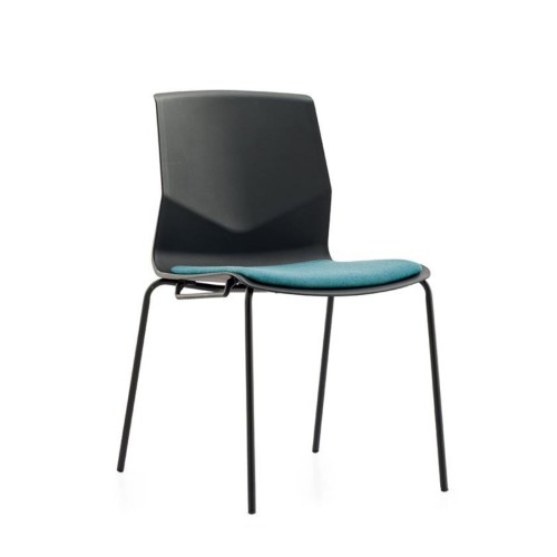 Chaise de salle de formation | chaise empilable avec coussin doux pour le fournisseur de bureau