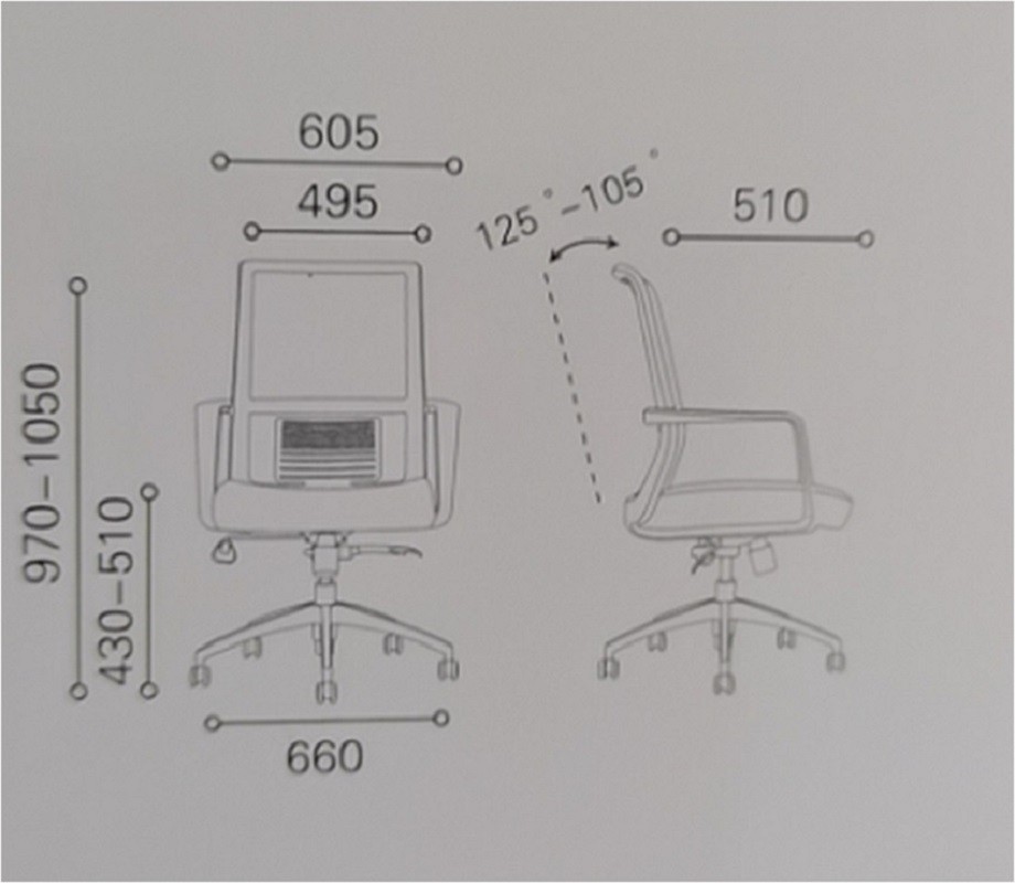 Silla de trabajo de malla de oficina central con base de aluminio (YF-6628S)