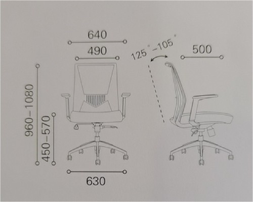 Middle Back Mesh Task Chair | Ergonomic Swivel Chair With Aluminum Base For Office Supplier