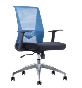 Chaise de travail en maille de bureau moyen avec base en aluminium (YF-6630B-119)