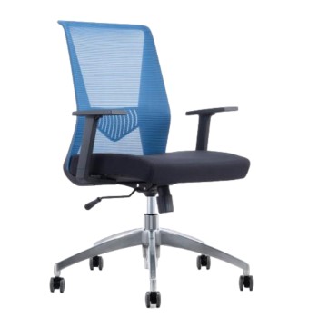 Middle Back Mesh Task Chair | Ergonomic Swivel Chair With Aluminum Base For Office Supplier