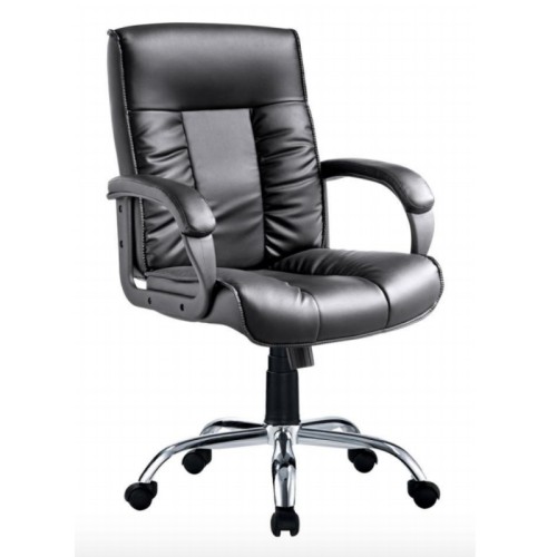 Chaise de travail en cuir | chaise de bureau ergonomique avec accoudoir fournisseur en China