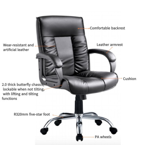Leather Executive Chair | Ergonomic Home Office Chair With Armrest Supplier in China(YF-B239)
