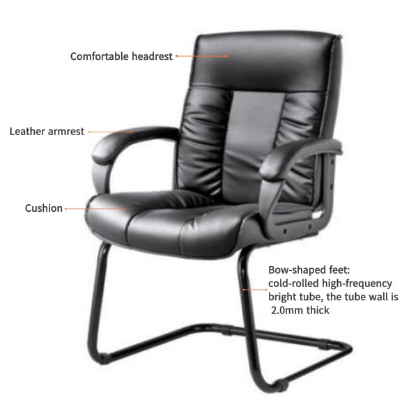 Оптовый современный кожаный эргономичный стул для конференций (YF-C239)