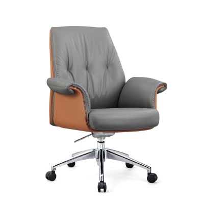 Wholesale Leather Mid-back Armrest Chair | Swivel Office Chair Supplier in China(YF-B378)