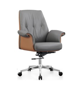 Wholesale Leather Mid-back Armrest Chair | Swivel Office Chair Supplier in China(YF-B378)