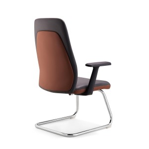 PU Office Guest Chair  | Mid-back Reception Chair For Office Supplier in China(YF-D345)