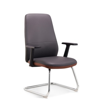 PU Office Guest Chair  | Mid-back Reception Chair For Office Supplier in China(YF-D345)