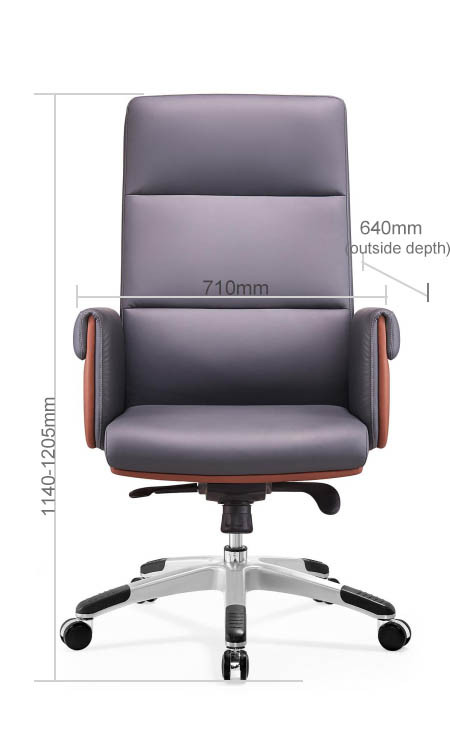 Chaise de bureau de direction en cuir PU en gros | Chaise pivotante à dossier haut (YF-A335)