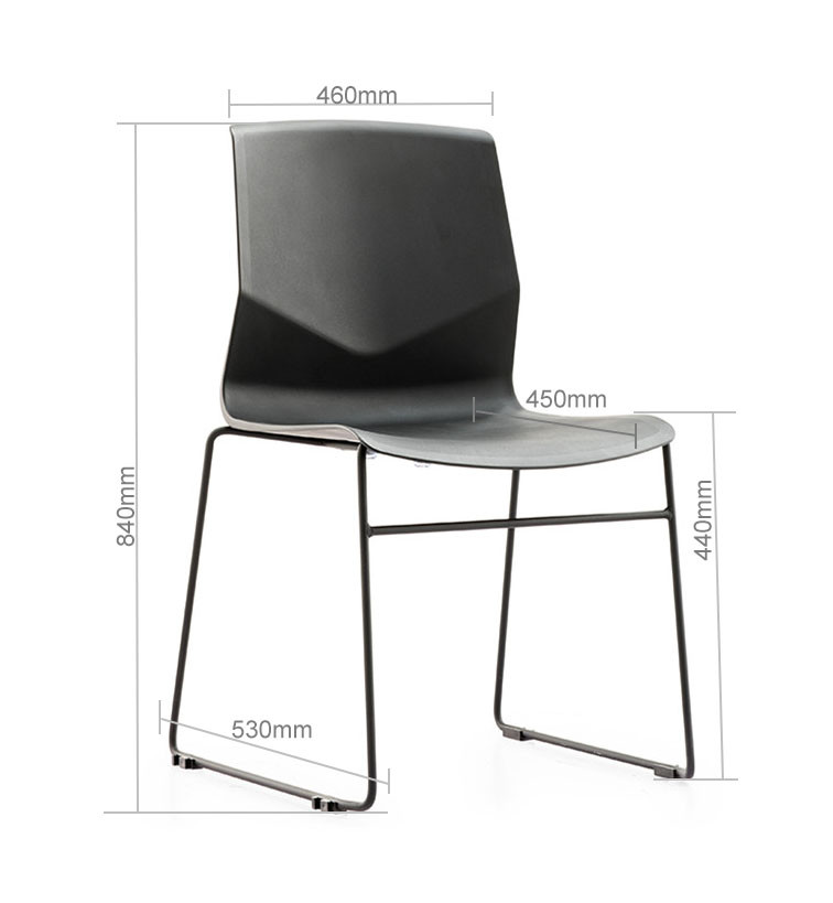 Wholesale office visit chair, one-piece back frame with seat (YF-PX01B-1)