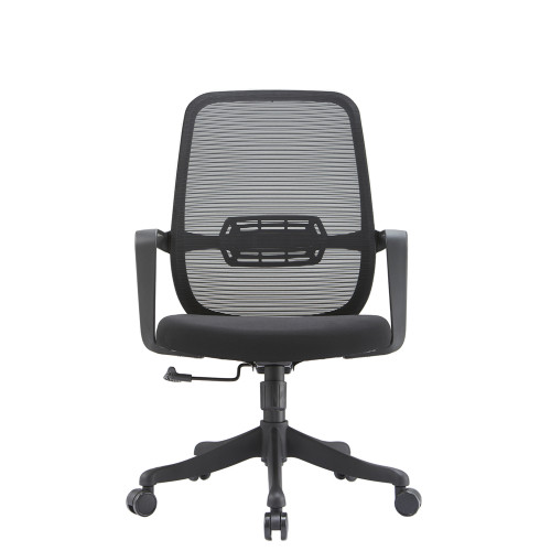 Chaise noire | chaise de travail de maille avec cadre arrière de PP pour le fournisseur de bureau