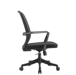 كرسي أسود متوسط الظهر | كرسي مهام شبكي مع إطار خلفي PP لمورد المكاتب في الصين (YF-B2209)