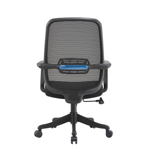 Chaise noire | chaise de travail de maille avec cadre arrière de PP pour le fournisseur de bureau