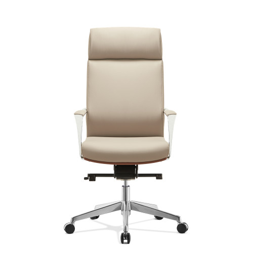 كرسي مكتب جلدي مريح | كرسي تنفيذي مزود بدعم قطني من الصين (YF-A639)