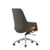 Ergonomischer Stuhl mit mittlerer Rückenlehne | Drehbarer Arbeitsstuhl aus Leder für Büro, China-Lieferant (YF-B361)