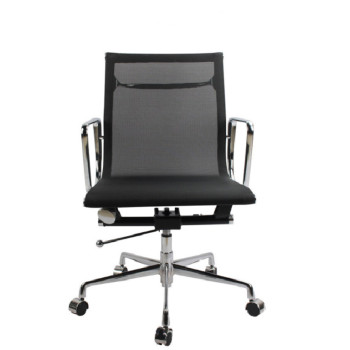 Task Office Chair | Middle Back Office Mesh Chair With Aluminum Base Supplier in China
