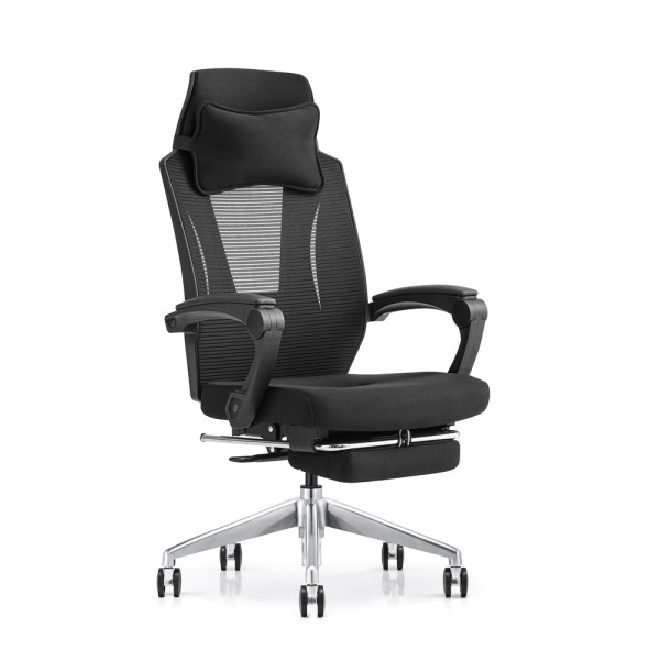 High back lunch break reclining mesh chair with footrest for office supplier （YF-Q57）