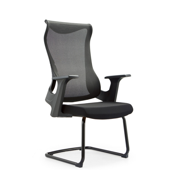 Modern Black Guest Chair | Mesh Chair With Fixed Arms For Office China Supplier(YF-C2233)