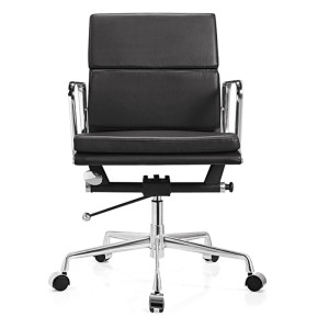 Wholesale Middle Back Leather Office Task Chair With Aluminum Base (YF-B968B-3)