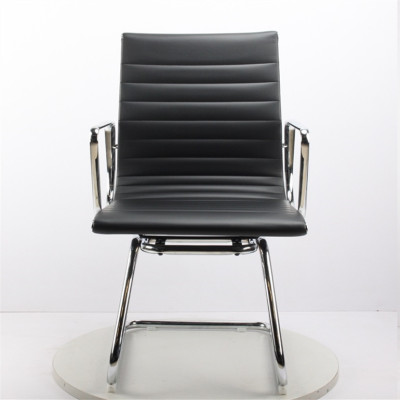 Wholesale Mid-Back Leather Office Reception and Guest Chair with Aluminum armrests(YF-C968F-2)