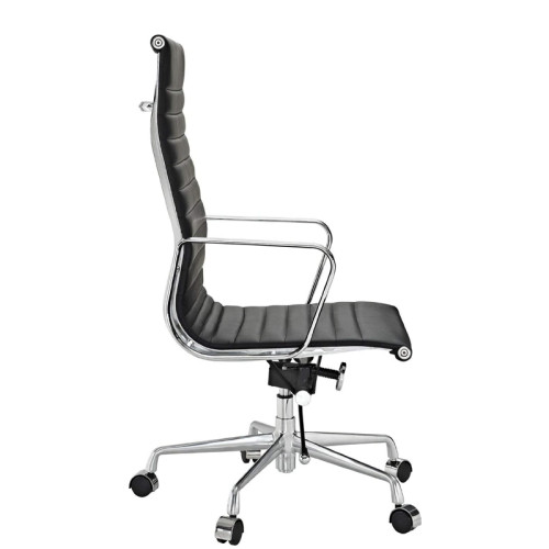 Wholesale High Back Leather Executive Chair With Aluminum Armrest For Office