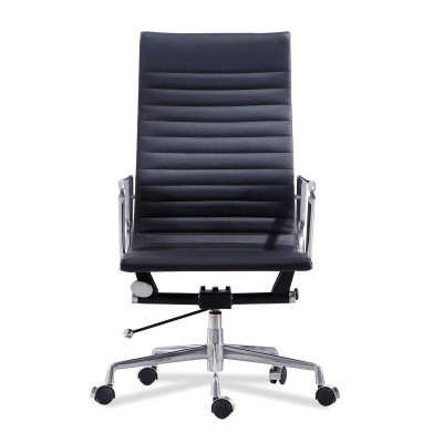 Wholesale High Back Leather Executive Chair With Aluminum Armrest For Office